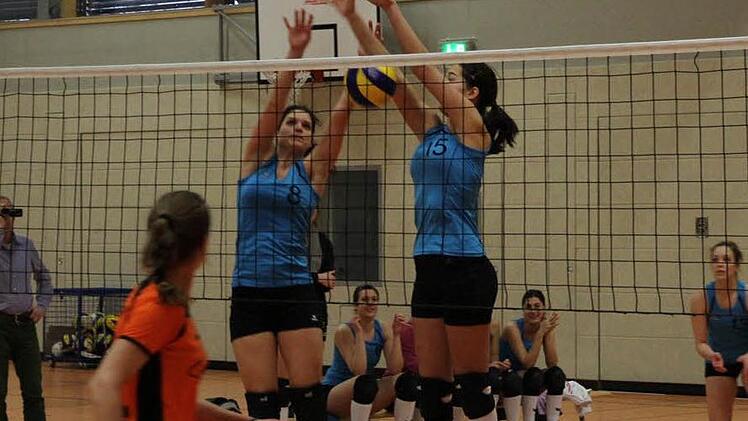 Die Damen des SV-DJK Eggolsheim (blaue Trikots, hier ein Bild aus der Vorsaison) bestreiten am 26. Oktober ihren ersten Heimspieltag - und hoffen auf lautstarke Unterstützung.  Foto: erl