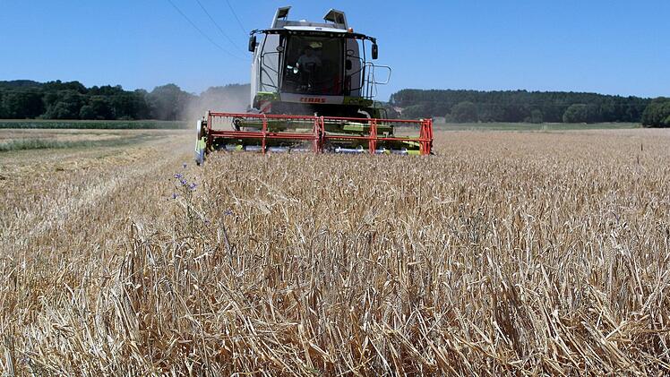 Schon am vergangenen Wochenende hat BBV-Kreisobmann Wilfried L&ouml;winger seinen M&auml;hdrescher gestartet. Normalerweise passiert das erst Mitte/Ende Juli. "Wenn es so trocken bleibt, werden wir heuer mit der Getreideernte so bald fertig wie noch nie."Peter M&uuml;ller