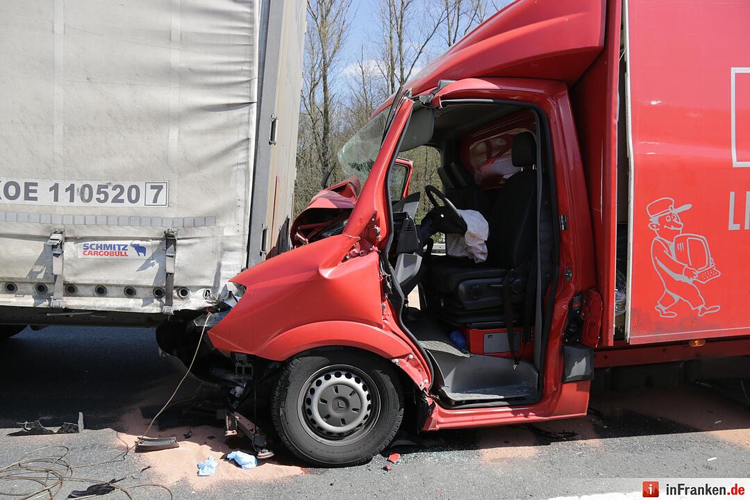 Lkw-Auffahrunfall auf A3 bei Höchstadt: Ein Schwerverletzter