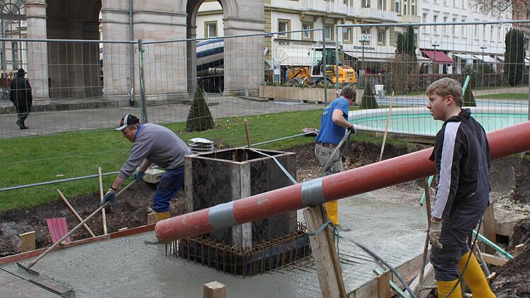 Die Decken der Brunnenschächte im Kurgarten waren marode und mussten erneuert werden. Foto: Thomas Mäuser