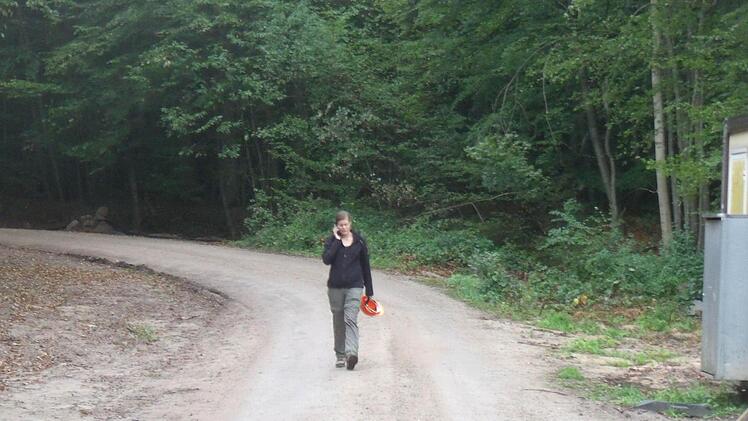 Lange Wege für Miriam Langenbucher auf der WaldbaustelleFoto: Anette Schreiber
