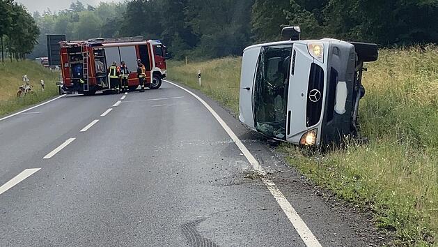 Unfall auf der B303 Weidhausen bei Coburg