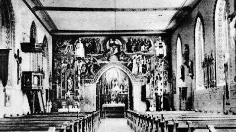 Dieses alte Foto wird bei einer geschichtlichen Ausstellung in der Kirche zu sehen sein. Es stammt aus dem Pfarrarchiv Bad Bocklet und zeigt eine Innenansicht des Gotteshauses zu Beginn des 20. Jahrhunderts.