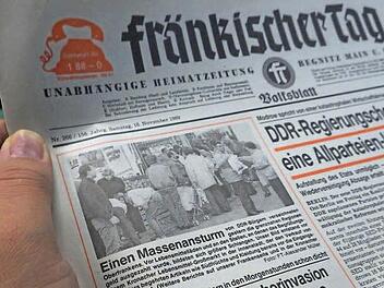 Der Ansturm der DDR-Bürger gab 1989 auch im Fränkischen Tag den Ton an. Foto: Marco Meißner