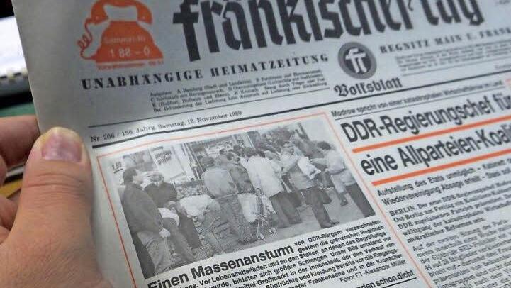 Der Ansturm der DDR-Bürger gab 1989 auch im Fränkischen Tag den Ton an. Foto: Marco Meißner