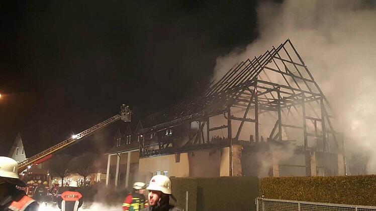 Scheunenbrand in Bärnfels. Foto: Ferdinand Merzbach
