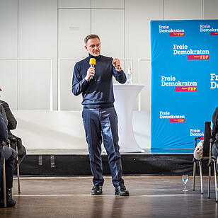 Der Spitzenkandidat der Liberalen gab sich bürgernah.