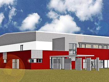Entwurfsplan für die Doppelsporthalle in Litzendorf  Grafik: Gemeinde
