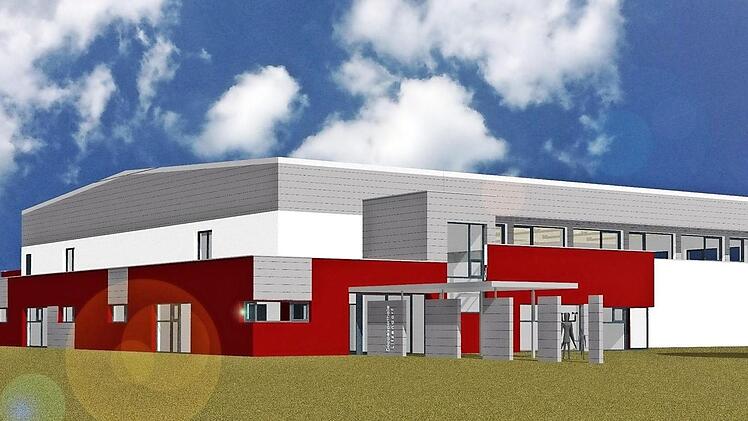 Entwurfsplan für die Doppelsporthalle in Litzendorf  Grafik: Gemeinde