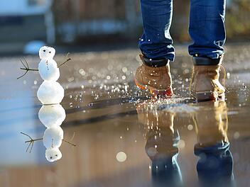 Tauwetter in Franken - Schneemänner werden wir wohl für die nächsten Tage nicht mehr sehen