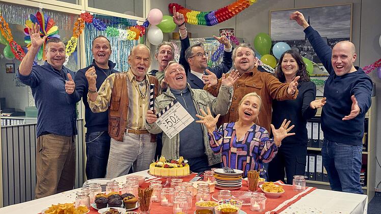 Im Jubil&auml;umsfall aus M&uuml;nster feiert auch "Tatort"-Kommissar Frank Thiel (vorne links) einen Meilenstein. Dabei holt ihn jedoch die Vergangenheit ein.