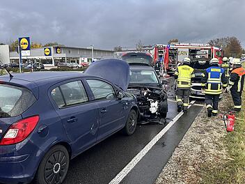 Unfall in Ebern mit vier Verletzten