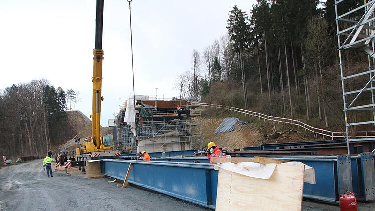 Blick auf die Baustelle bei Untersteinach. Foto: Jürgen Gärtner