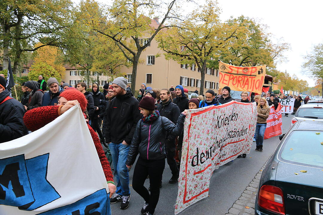Linke Demo gegen Balkanzentrum Bamberg