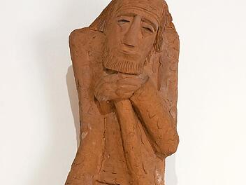 Felix Müller: "Alter Mann, gestützt auf einen Stecken", 1933 Foto: Eberhard Schorr