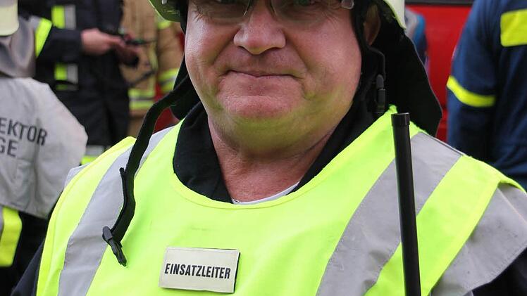 Peter Pfaff, der Einsatzleiter der Feuerwehr