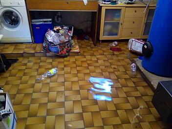 So sah es erst am Sonntag und dann gleich wieder am Mittwoch im Keller von Patrick Hartmann in der Wollbacher Rhönstraße aus. Foto: Patrick Hartmann