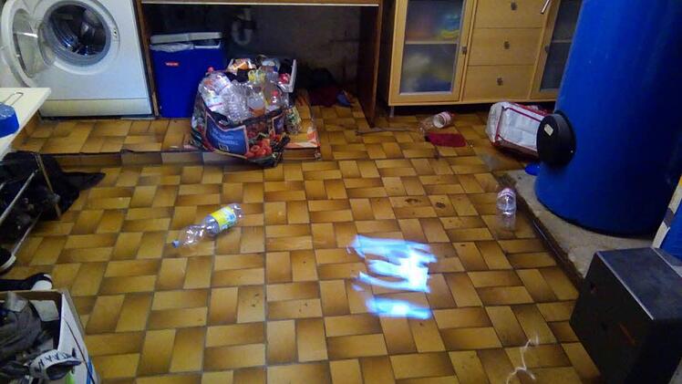 So sah es erst am Sonntag und dann gleich wieder am Mittwoch im Keller von Patrick Hartmann in der Wollbacher Rhönstraße aus. Foto: Patrick Hartmann