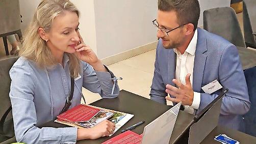 Nico Cieslar in Warschau im Gespr&auml;ch.