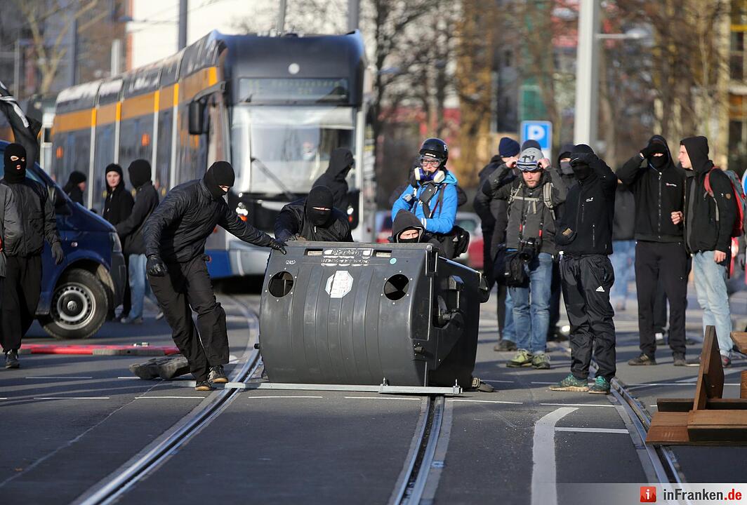 Krawalle in Leipzig