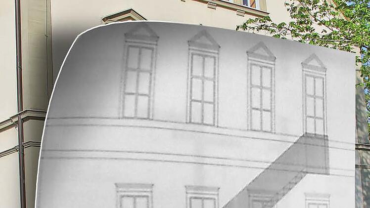So einer möglichen Ansicht des historischen Gebäudes konnte kein Mitglied des Bauausschusses etwas Positives abgewinnen.  FT-Fotomontage: FT-Grafik/Ralf Kestel