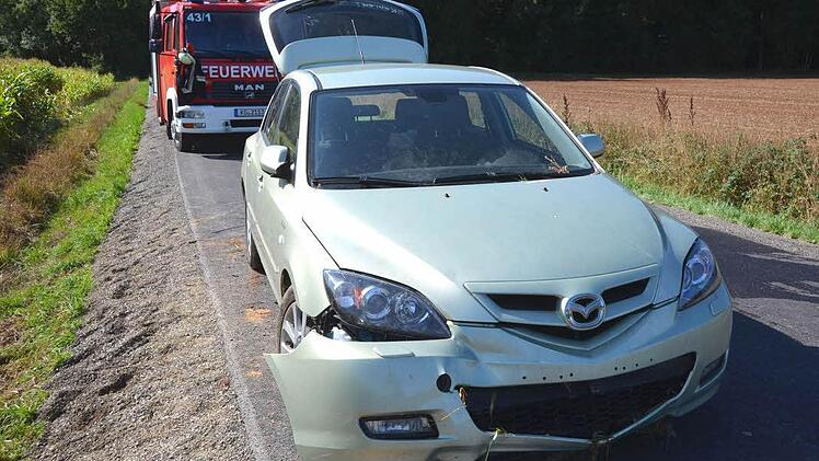 Unfall bei Windheim. Foto: Peter Rauch