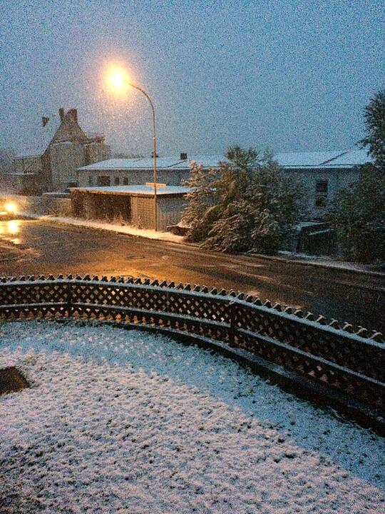 Erster Schnee in Franken
