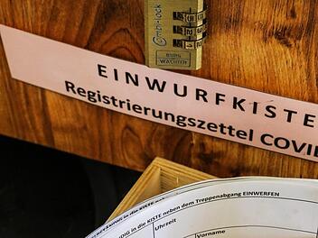 So sieht es gut aus: für jeden Gast ein separater Zettel zur Registrierung, die Daten sind nach dem Einwurf vor fremden Blicken geschützt. Foto: Barbara Herbst