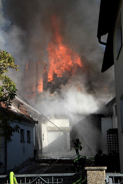 Brand in Schweinestall in Herzogenaurach