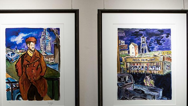 Das neue Kunstforum Schloss Hohenstein präsentiert eine Ausstellung mit Werken von aBob Dylan.Foto: Jochen Berger