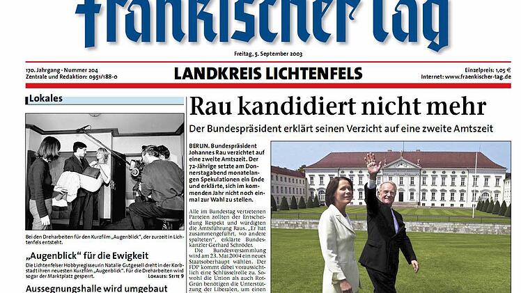 Schon in der FT-Ausgabe vom 5. September 2003 war die Deichnachrüstung für die Gemeinde Michelau ein Thema.
