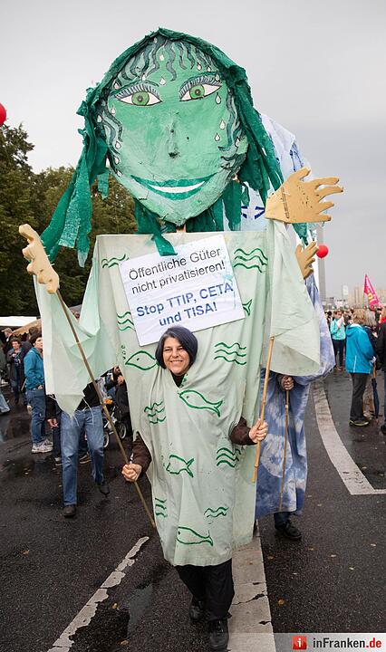 Demonstration gegen die Handelsabkommen