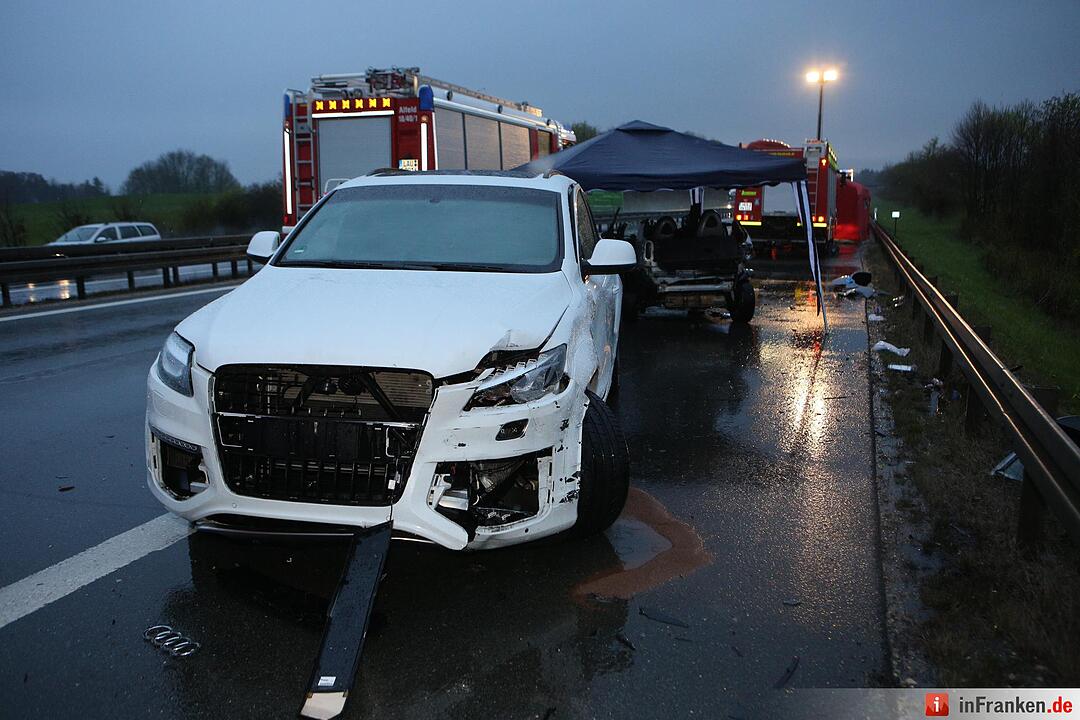 Hagel-Unwetter lšst Massenunfall aus: Autos kollidieren auf der A6 - Acht verletzte Personen, davon drei schwer