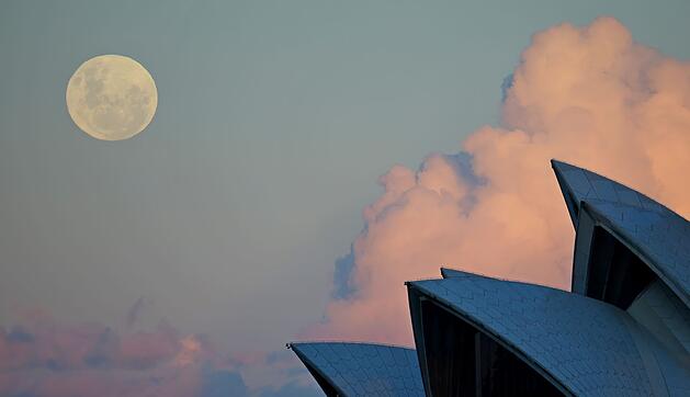 Blauer Mond in Sydney