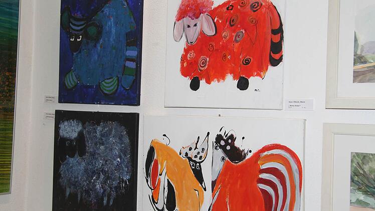 Witzig: Schaf-Kunst von Anne Olbrich aus Ebern.