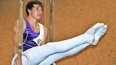 Tom Lilge vom TV 48 Coburg zeigte an den Ringen sein Können.