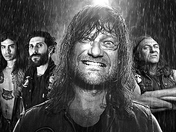 Schweiß und Zorn stehen Sänger Mickey Tucker ins Gesicht geschrieben. Mit einem schweißtreibenden und zornigen Rocksound will die Gruppe "Mammoth Mammoth" am 27. Dezember beim "Rock-im-Wald-X-Mas-Special" im "Nepomuk" für Stimmung sorgen. Foto: privat