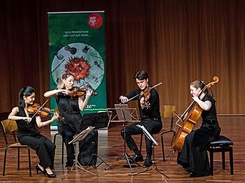 Ein beeindruckendes Coburg-Debüt gelang dem jungen Lazarus String Quartet beim Auftritt im Kongresshaus Rosengarten.Foto: Jochen Berger