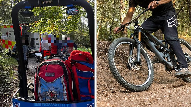 Bergwacht-Einsatz in F&uuml;rth: Bewusstloser Mountainbiker im Stadtwald gefunden