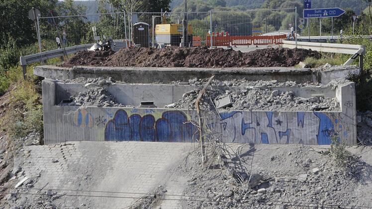 Die Brücke zwischen Kersbach und Baiersdorf ist demontiert. Foto: Josef Hofbauer