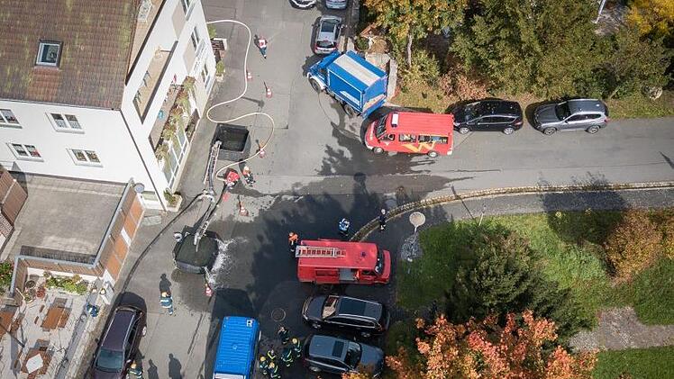 Der Ort der angenommenen Katastrophe aus der Luft.  Foto: KFV Forchheim