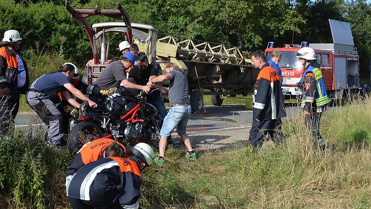 Unfall bei Rannungen Foto: Peter Rauch