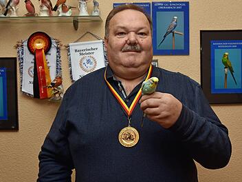 Ferdinand Redel aus Zeil züchtet Farbenwellensittiche und wurde Ende 2018 deutscher Meister. Als Vorsitzender des bayerischen Landesverbandes der Vogelzüchter organisiert er heuer die bayerischen Meisterschaften der Farbenwellensittiche in der Tuchangerhalle in Zeil.  Ulrike Langer