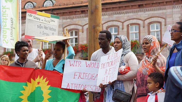 Demonstration auf dem Marktplatz