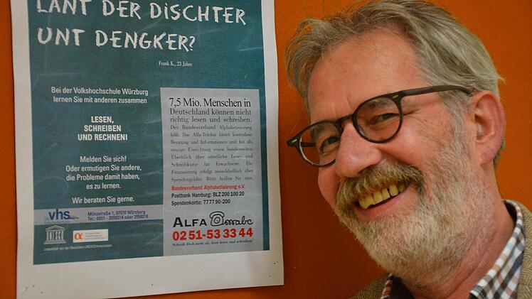Robert Selzer von der Vhs würde das Alphabetisierungsangebot für die Region Würzburg gern ausweiten.