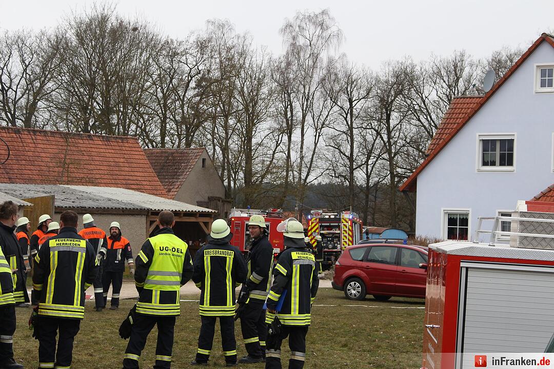 Dachstuhlvollbrand in Zandt bei Lichtenau