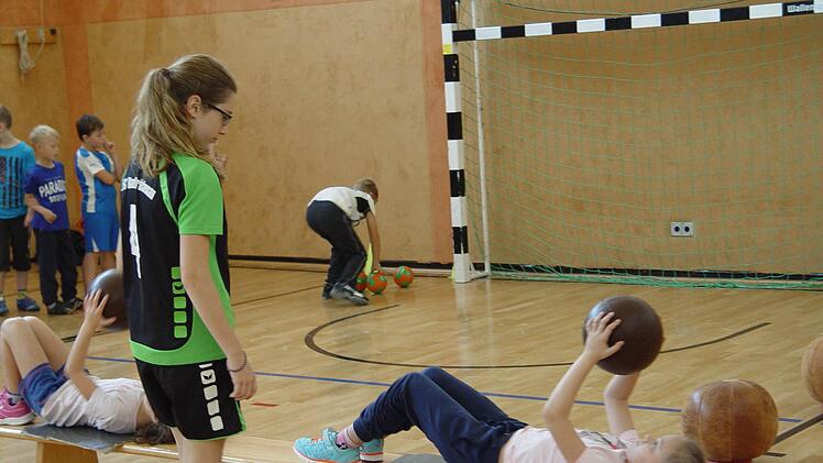 Handball-Aktionstag an der Bad Brückenauer Grundschule. Foto: Brigitta Kempe-Wolf