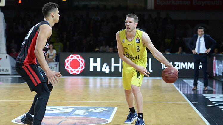 Bayreuths Top-Werfer Nate Linhart (rechts). Foto: Peter Mularczyk