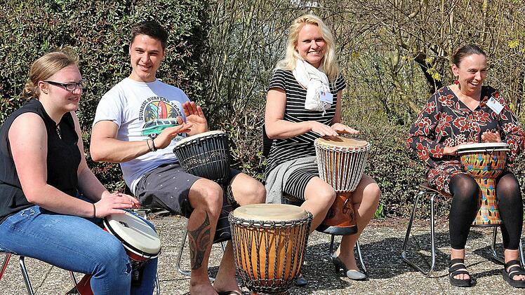 Die Percussion-Gruppe begeisterte ihre Zuhörer mit schwungvollen Rhythmen.  Dieter Britz