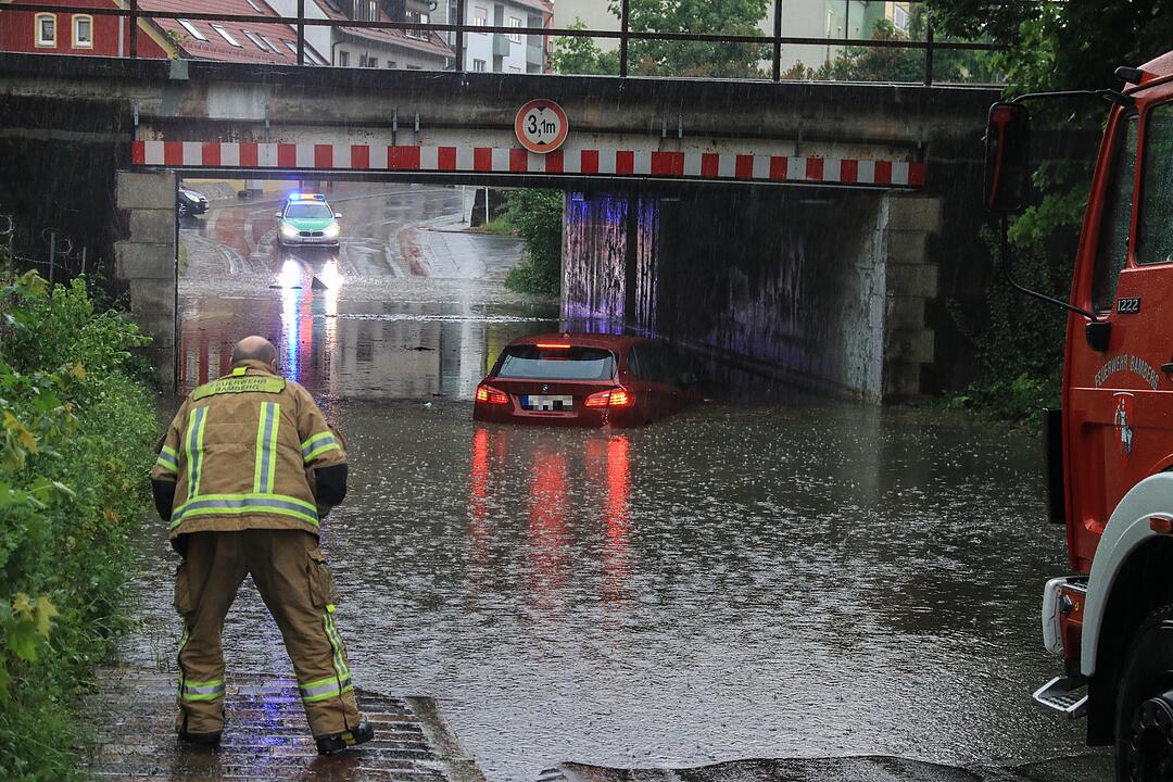Starkregen und Hagel: Unwetter über Bamberg